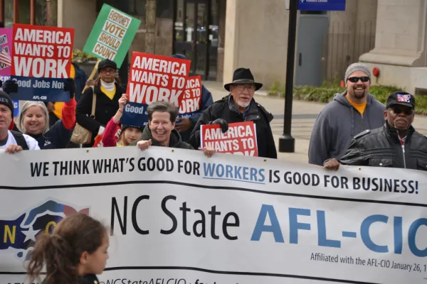 AFL-CIO marchers in 2012.