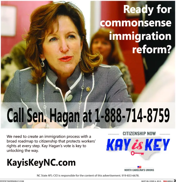 Kay is Key ad in YES! Weekly, also published in Indy Week, Mtn Xpress, and CL Charlotte,