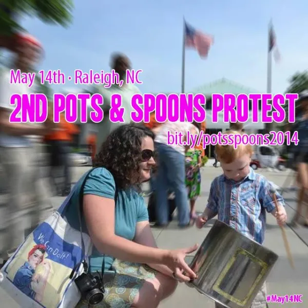 Pots & Spoons Protest event page