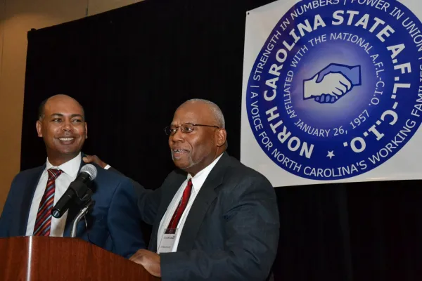 photo of Tefere Gebre and James Andrews