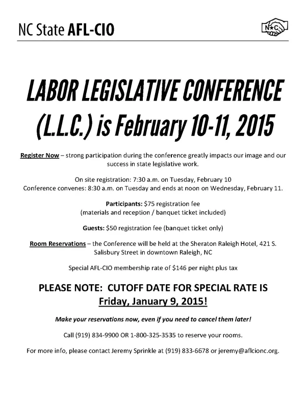 Grab the 2015 LLC flyer and registration form