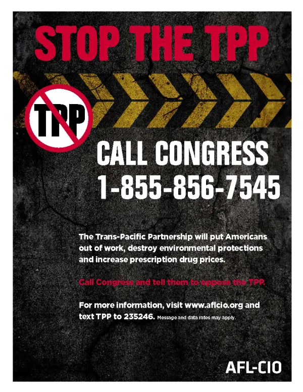 TPP Call-in Flier