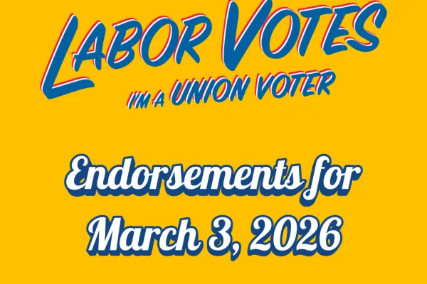 graphic promoting endorsements for March 3, 2026