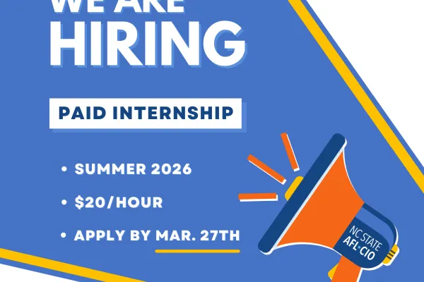 graphic promoting paid internships every fall, spring, and summer