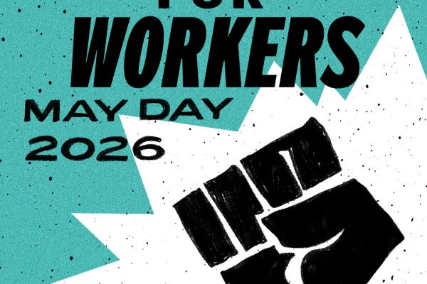 graphic promoting May Day 2026 we fight for workers afl-cio
