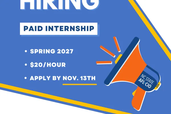 graphic promoting paid internships every fall, spring, and summer