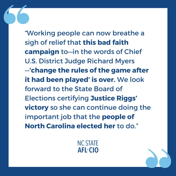 nc-afl-cio-celebrates-justice-allison-riggs-supreme-court-election