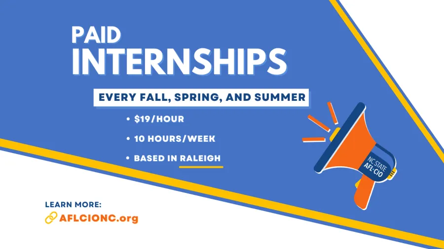 graphic promoting paid internships