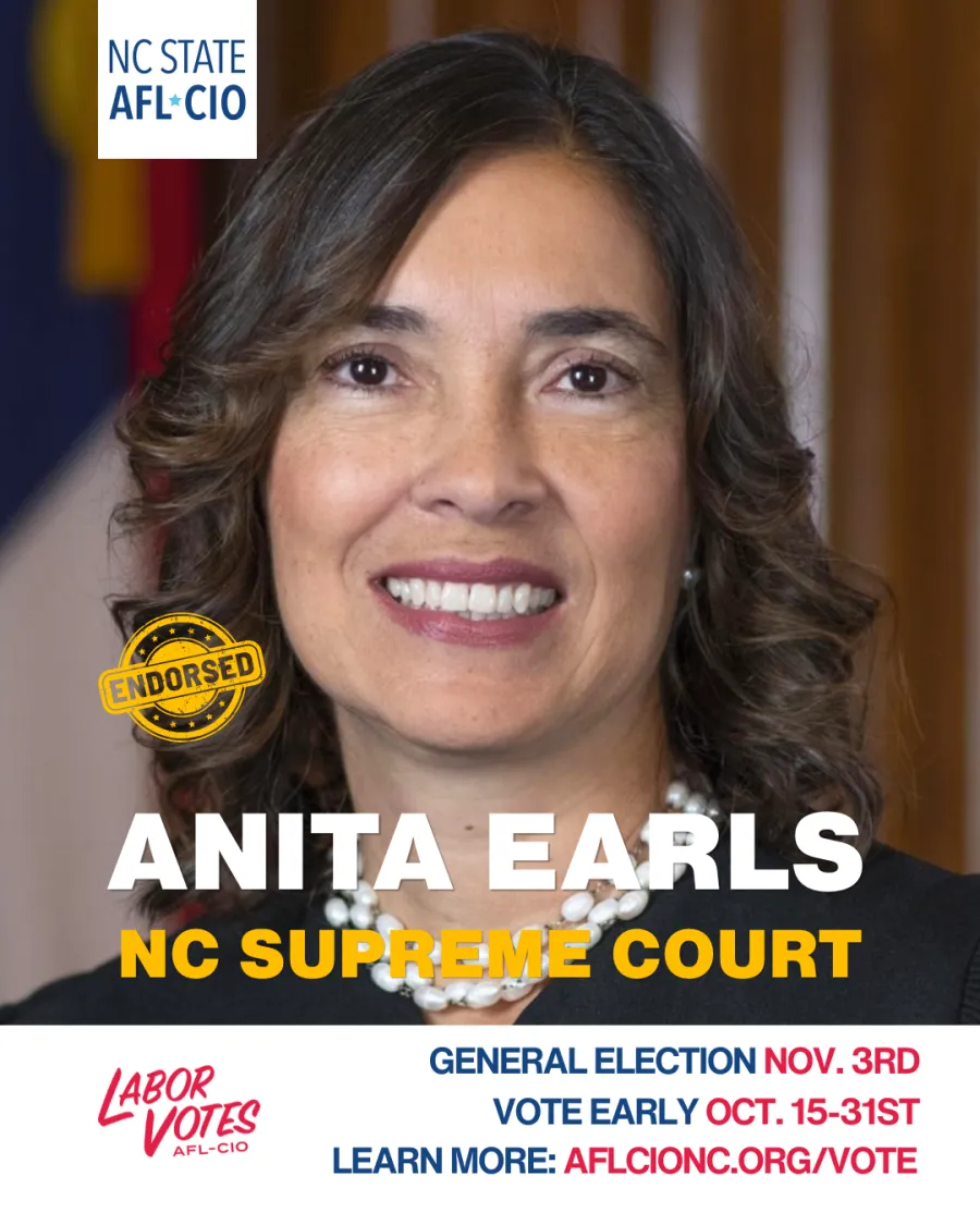 endorsement graphic for Anita Earls NC Supreme Court