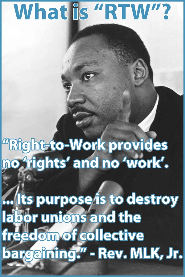 Quote by MLK, Jr on Right to Work