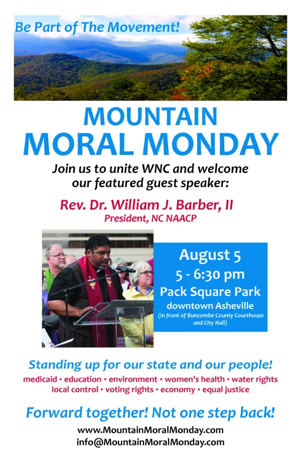 Mountain Moral Monday flyer