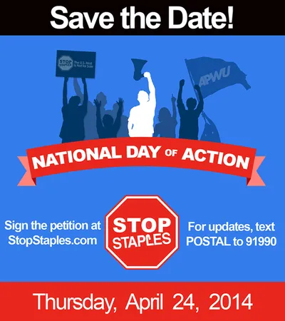 Tell Staples U.S. Mail ain't for sale!