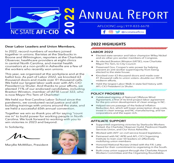 Image of the first page of the document, 2022 Annual Report