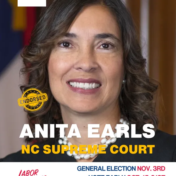 endorsement graphic for Anita Earls, NC Supreme Court